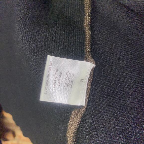 Romeo & Juliet Couture Brown Black Draped Open  Cardigan Sweater Size Medium - Picture 4 of 5